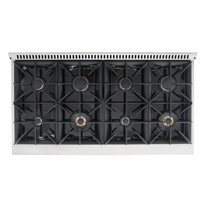 48 in. Vista Collection 6.6 cu. ft. Double Oven Gas Range in Stainless Steel