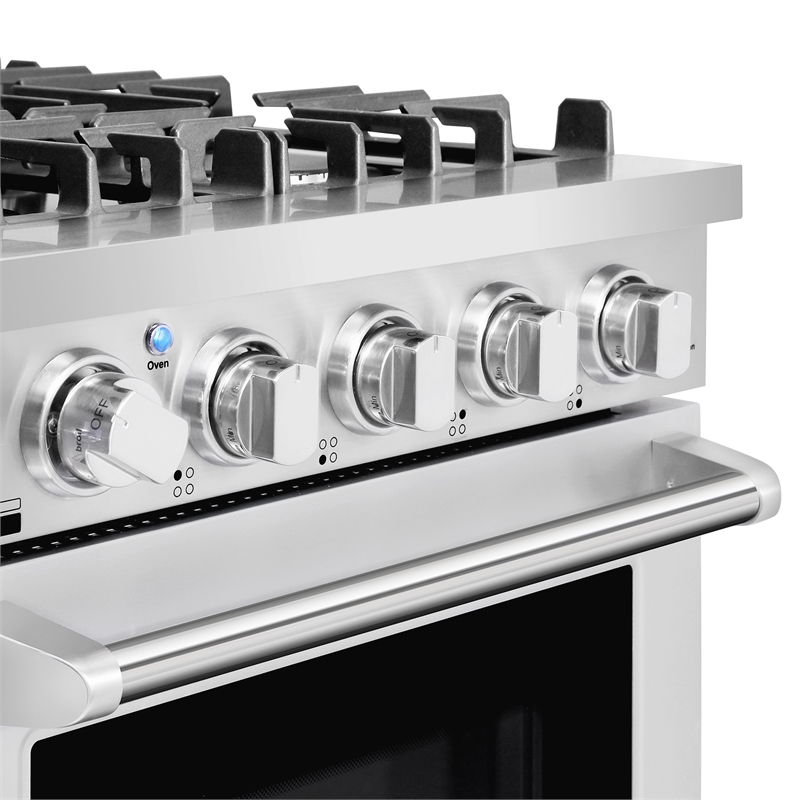 24 in. Haven Collection 3.73 cu. ft. 4 Burner Gas Range in Stainless Steel