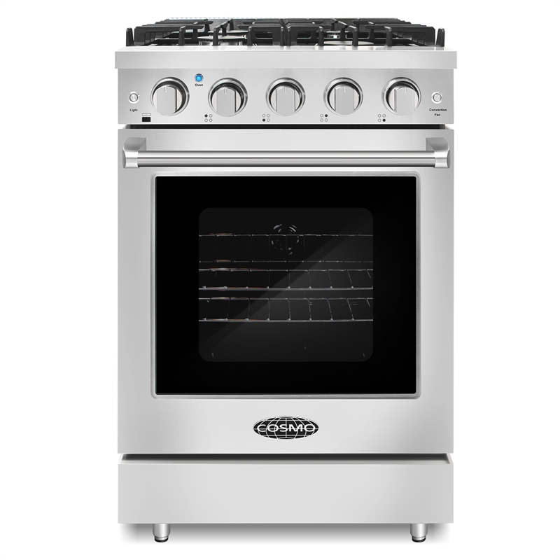 24 in. Haven Collection 3.73 cu. ft. 4 Burner Gas Range in Stainless Steel