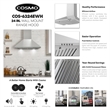 24 in. Nebula Collection Ducted Wall Mount Range Hood in Stainless Steel