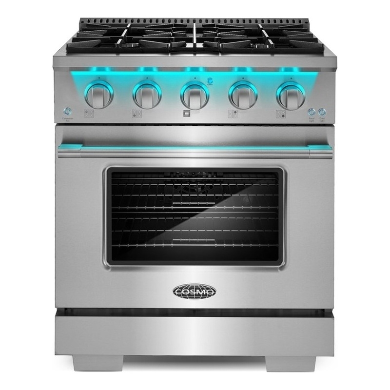 30 in. Vista Collection 4.3 cu. ft. 4 Burners Gas Range in Stainless Steel