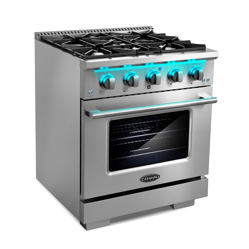 30 in. Vista Collection 4.3 cu. ft. 4 Burners Gas Range in Stainless Steel