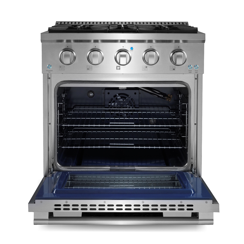30 in. Vista Collection 4.3 cu. ft. 4 Burners Gas Range in Stainless Steel