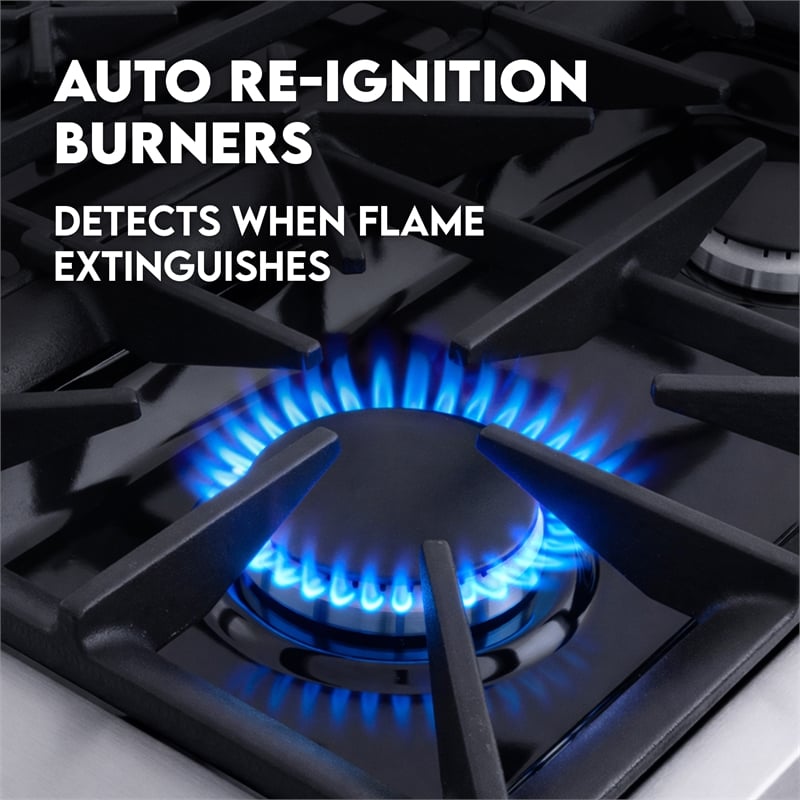 30 in. Vista Collection 4.3 cu. ft. 4 Burners Gas Range in Stainless Steel