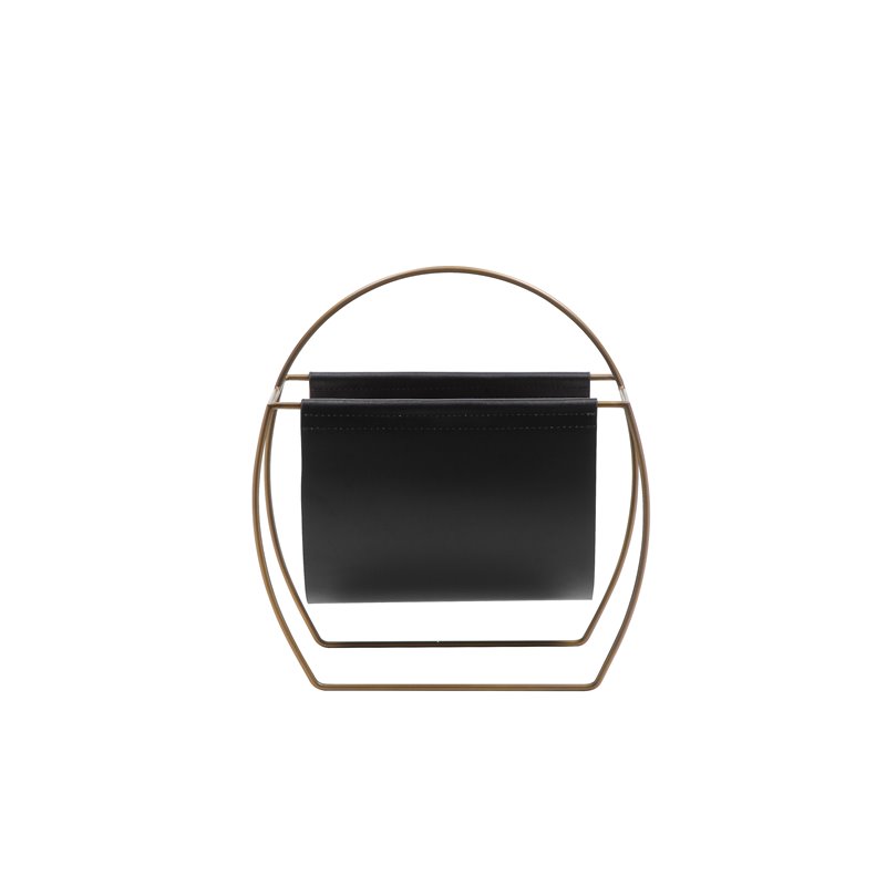 Pangea Home Blake Metal Magazine Rack in Black