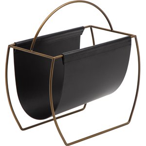 Pangea Home Blake Metal Magazine Rack in Black