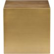 Pangea Home Spencer Small Metal Side Table in Brushed Brass