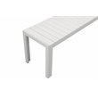 Pangea Home Breeze Modern Anodized Aluminum Frame Outdoor Bench in White