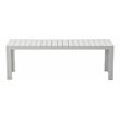 Pangea Home Breeze Modern Anodized Aluminum Frame Outdoor Bench in White