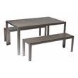 Pangea Home Breeze 3-piece Modern Aluminum Frame Patio Dining Set in Gray