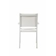 Pangea Home David Aluminum Frame Patio Dining Char in White (Set of 6)