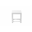 Pangea Home Leaf Modern Aluminum Patio Side Table in Powder Coated White