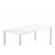 Pangea Home Miami Modern Aluminum Frame Patio Dining Table in White