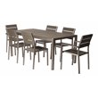 Pangea Home Breeze 7-piece Modern Aluminum Frame Patio Dining Set in Gray