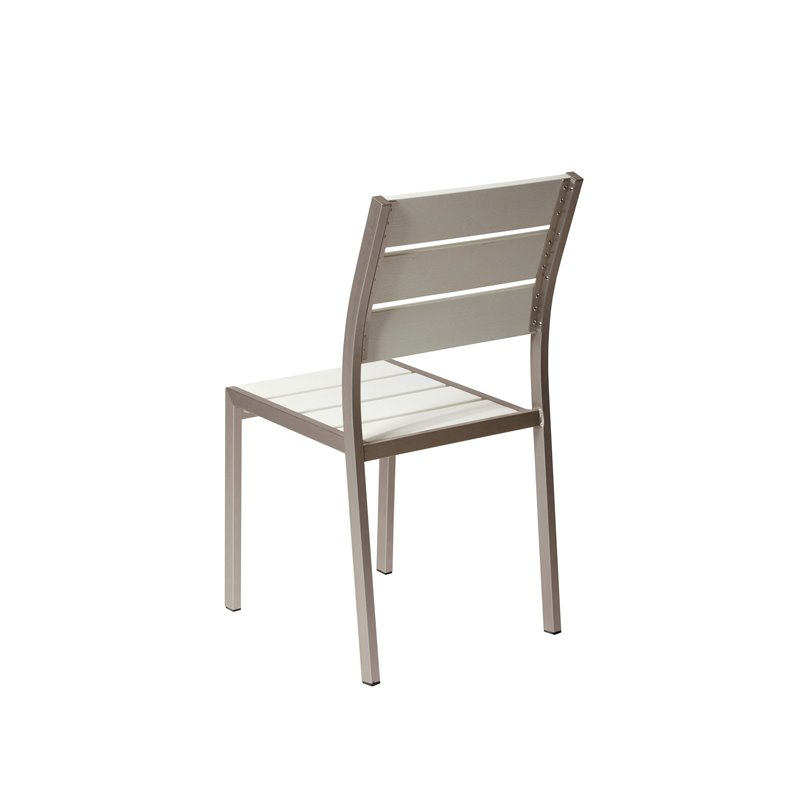 Pangea Home Breeze 7-piece Aluminum Patio Dining Set in Gray Frame/White
