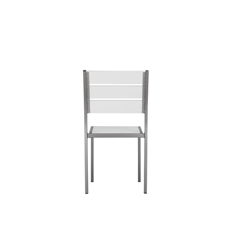 Pangea Home Breeze 7-piece Aluminum Patio Dining Set in Gray Frame/White