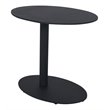 Pangea Home Sunset Modern Aluminum Frame Frame Patio Side Table in Black
