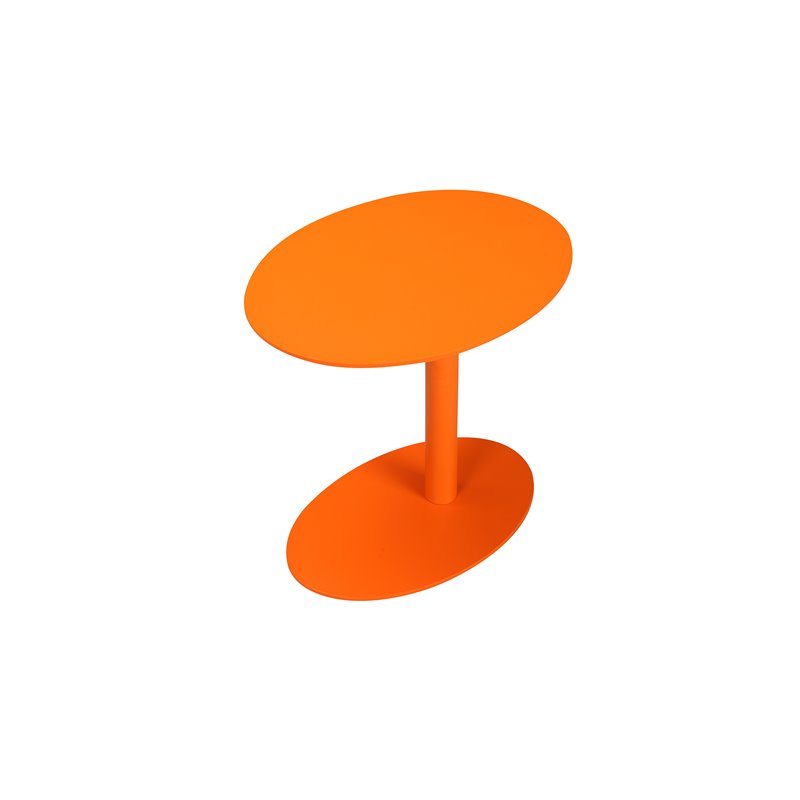 Pangea Home Sunset Modern Aluminum Frame Patio Side Table in Orange