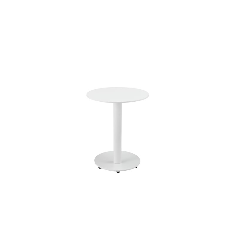 Pangea Home Sunset Modern Aluminum Frame Frame Patio Side Table in White
