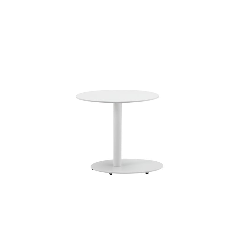 Pangea Home Sunset Modern Aluminum Frame Frame Patio Side Table in White