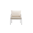 Pangea Home Palma 4-piece Modern Aluminum Frame Outdoor Sofa Set in White