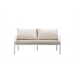 Pangea Home Palma 4-piece Modern Aluminum Frame Outdoor Sofa Set in White