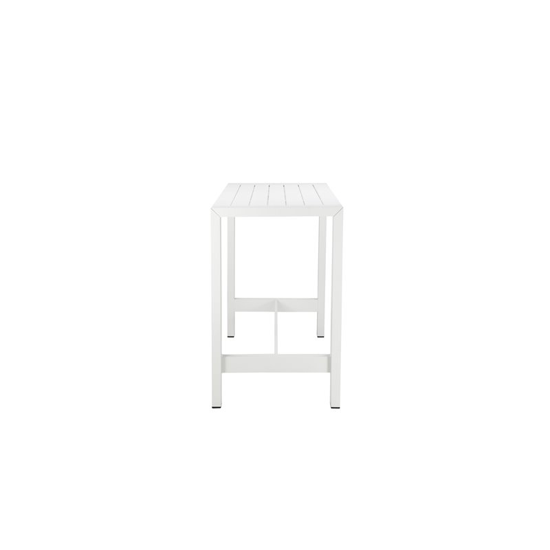 Pangea Home Breeze 7-piece Modern Aluminum Patio Bar Set in White