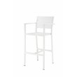 Pangea Home Breeze 7-piece Modern Aluminum Patio Bar Set in White