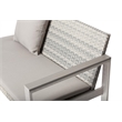 Pangea Home Chester Modern Anodized Aluminum Outdoor Sofa in Gray Taupe