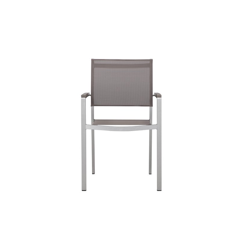 Pangea Home David 11-piece Modern Aluminum Patio Dining Set in Gray