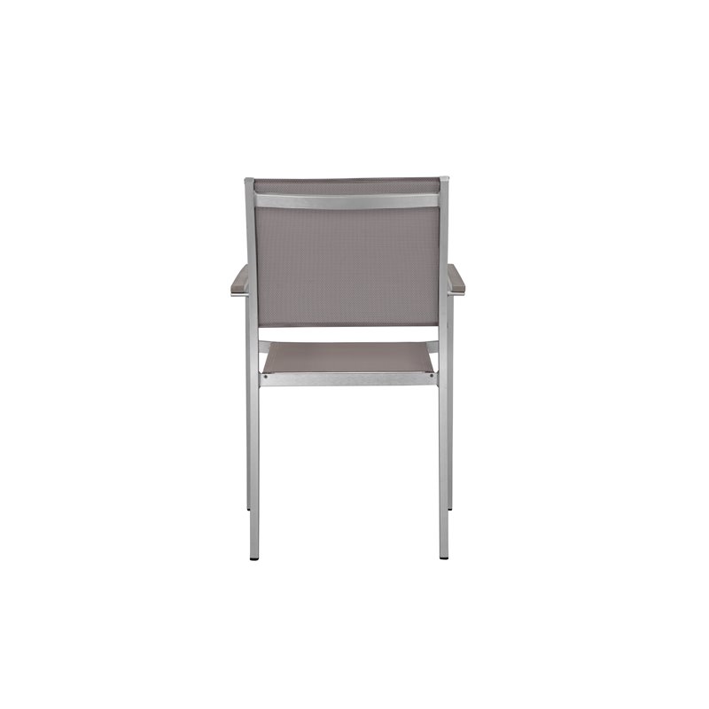 Pangea Home David 11-piece Modern Aluminum Patio Dining Set in Gray