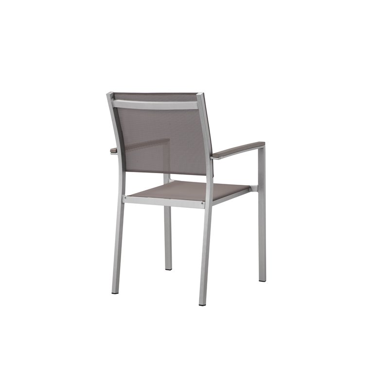 Pangea Home David 11-piece Modern Aluminum Patio Dining Set in Gray