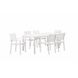 Pangea Home David 13-piece Aluminum Patio Dining Set in White
