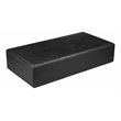 Pangea Home Mariel Rectangular Fiberglass Outdoor Coffee Table in Black