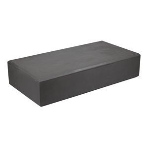 Pangea Home Mariel Rectangular Fiberglass Outdoor Coffee Table in Gray