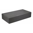 Pangea Home Mariel Rectangular Fiberglass Outdoor Coffee Table in Gray