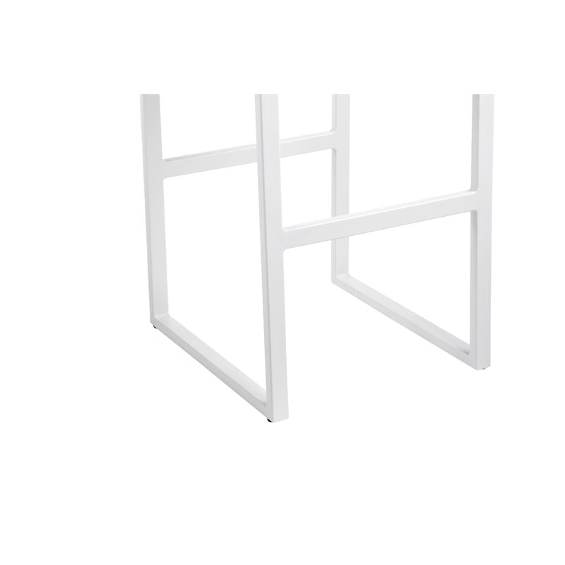 Pangea Home Milo 7-piece Modern Aluminum Patio Bar Set in White