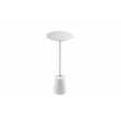 Pangea Home Winston Modern Genuine Marble and Metal Side Table in White