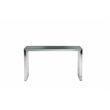 Pangea Home Vlad Modern Brushed Steel Metal Console Table in Silver
