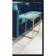 Pangea Home Helen Modern Glass & Steel Tray Table in Gold/Clear