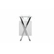 Pangea Home Beverly Modern Wood Veneer & High Polished Steel Buffet in White