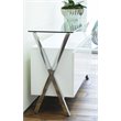Pangea Home Beverly Modern Wood Veneer & High Polished Steel Buffet in White