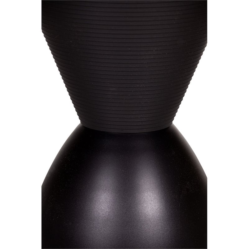 Pangea Home Bongo Polypropylene Plastic Indoor/Outdoor Side Table in Black