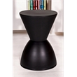 Pangea Home Bongo Polypropylene Plastic Indoor/Outdoor Side Table in Black