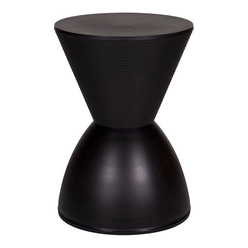 Pangea Home Bongo Polypropylene Plastic Indoor/Outdoor Side Table in Black