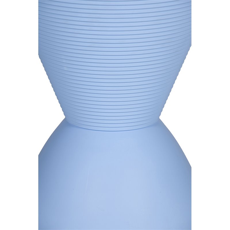 Pangea Home Bongo Modern Polypropylene Plastic Indoor/Outdoor Side Table in Blue