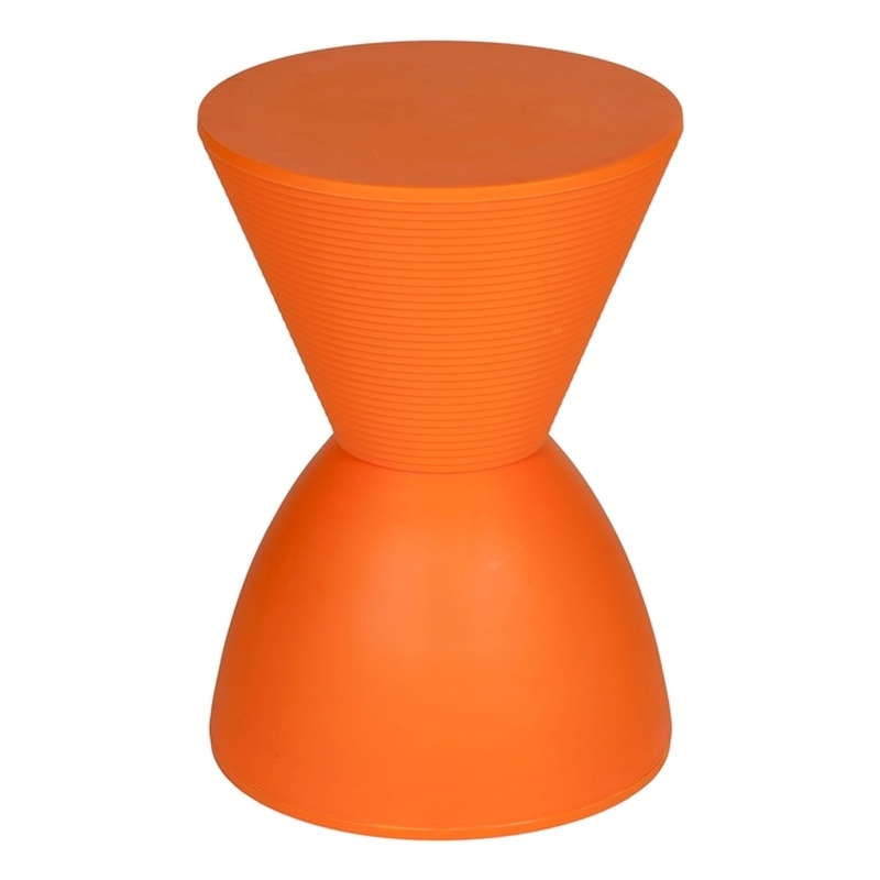 Pangea Home Bongo Polypropylene Plastic Indoor/Outdoor Side Table in Orange