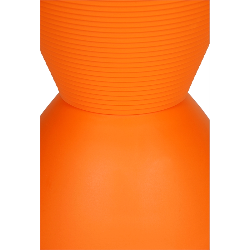 Pangea Home Bongo Polypropylene Plastic Indoor/Outdoor Side Table in Orange