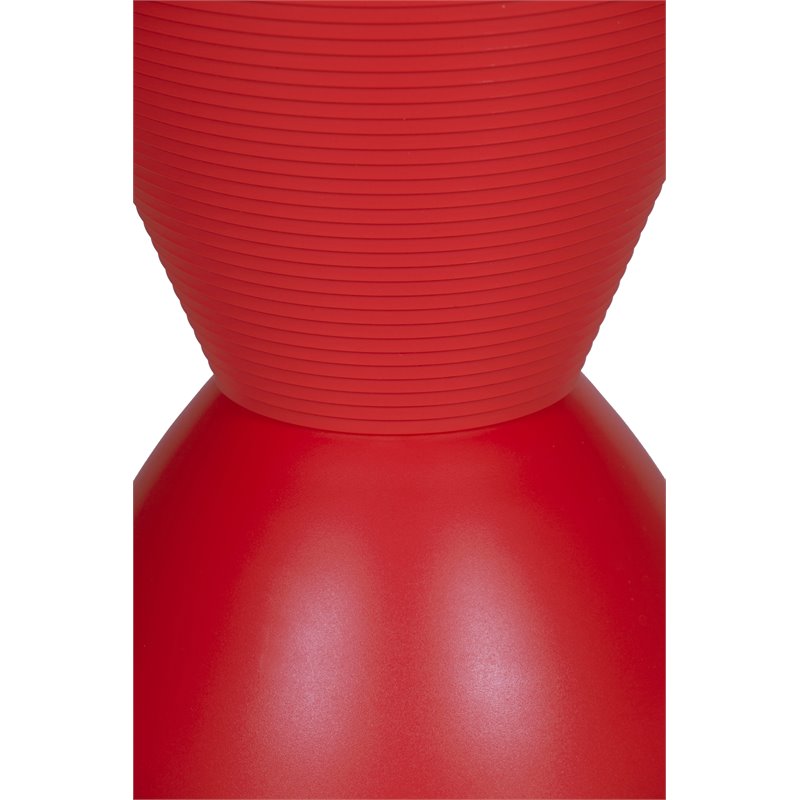 Pangea Home Bongo Modern Polypropylene Plastic Indoor/Outdoor Side Table in Red