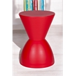 Pangea Home Bongo Modern Polypropylene Plastic Indoor/Outdoor Side Table in Red
